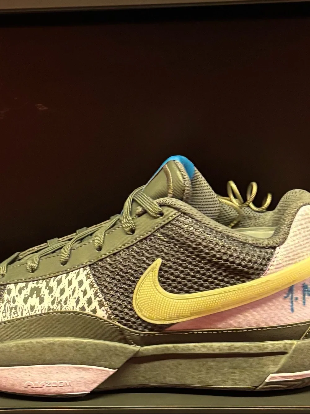 Nike men’s JA Morant Grey & Lavender Low-Top Sneakers
